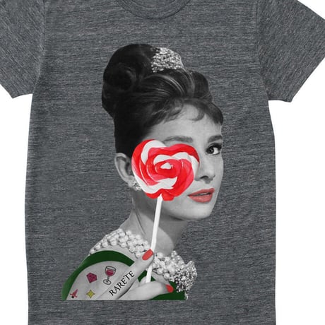 RARETE (ラルテ) Hepburn キャンディー ハート グレイブラック Tシャツ