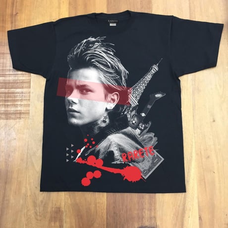 RARETE (ラルテ) リヴァー・フェニックス コラージュ Tシャツ ブラック 星柄
