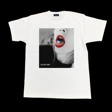 Eleven Nine / Tシャツ/ ongue Blue candy/ホワイト