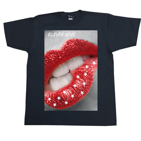 Eleven Nine / Tシャツ/ lips Star / ブラック