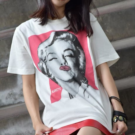 RARETE (ラルテ) マリリンモンロー キス　 ホワイト Tシャツ