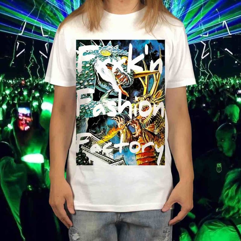 FxFxF / ビッグ プリント レトロ グラフティ アート 怪獣 FxFxF / ビッグ プリント レトロ グラフティ アート 怪獣