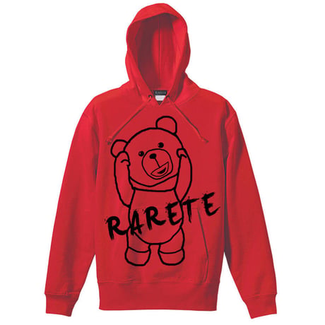 RARETE (ラルテ) 首取れた アウトライン パーカー レッド (裏パイル)