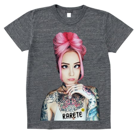 RARETE (ラルテ) girl　Eye　Tatoo グレイブラック Tシャツ