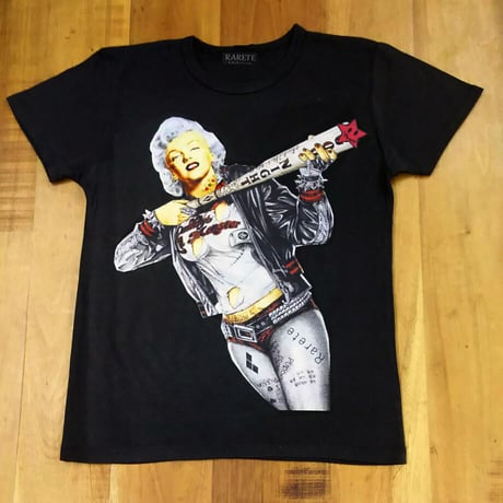RARETE (ラルテ) マリリンモンロー ハーレイ・クイン Tシャツ スミクロ 星柄 star