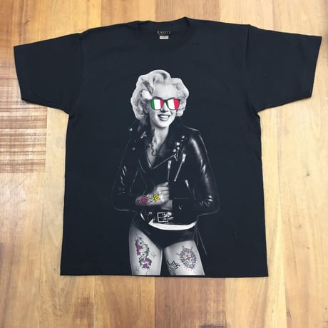 RARETE (ラルテ) マリリン モンロー ライダースジャケット イタリア Tシャツ ブラック 星柄