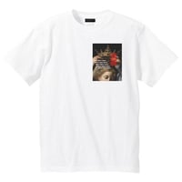 RARETE (ラルテ) GIRL crown Back print Tシャツ ホワイト