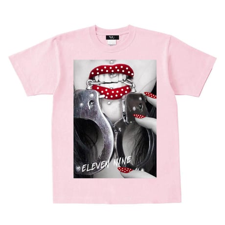 Eleven Nine / Tシャツ/ handcuff Polka dot/ライトピンク