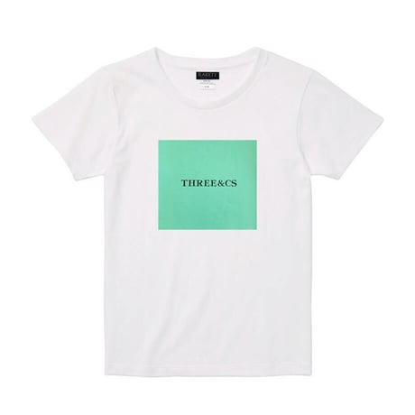 RARETE (ラルテ) THREE & CS (三密) ビジョナリー ミント BOX Tシャツ ホワイト (レディース）