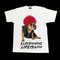 Eleven Nine / Tシャツ/ dog / Life is Good / ホワイト