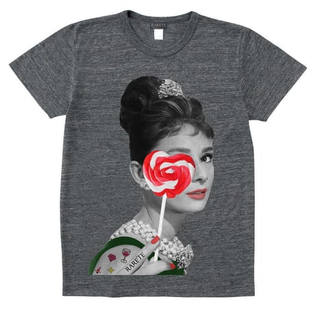 RARETE (ラルテ) Hepburn キャンディー ハート グレイブラック Tシャツ
