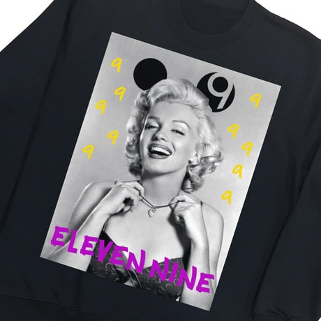 Eleven Nine / トレーナー/ Marilyn Monroe 9 /ブラック