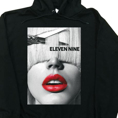 Eleven Nine / パーカー/ ハサミ lips/ブラック PL