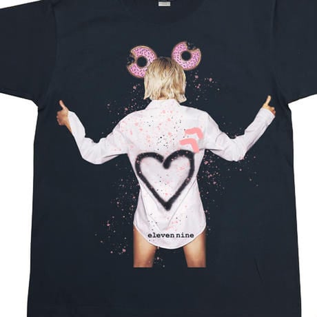 Eleven Nine / Tシャツ/donut girl /ブラック