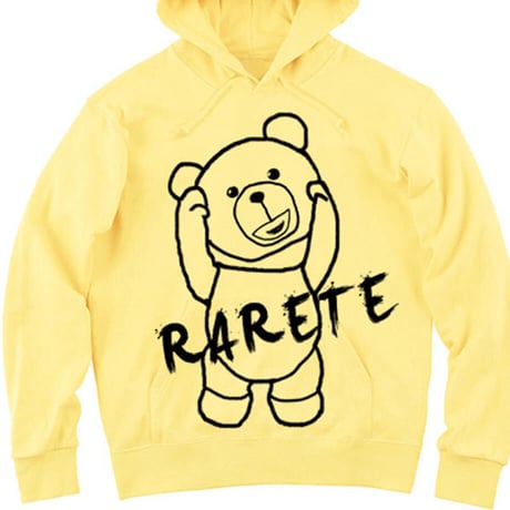 RARETE (ラルテ) 首取れた アウトライン パーカー ライトイエロー (裏パイル)