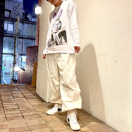 RARETE (ラルテ) バニー タトゥー サングラス ホワイト 長袖Tシャツ