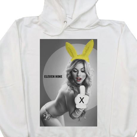Eleven Nine / パーカー/fuck/ bunny/ホワイト PL