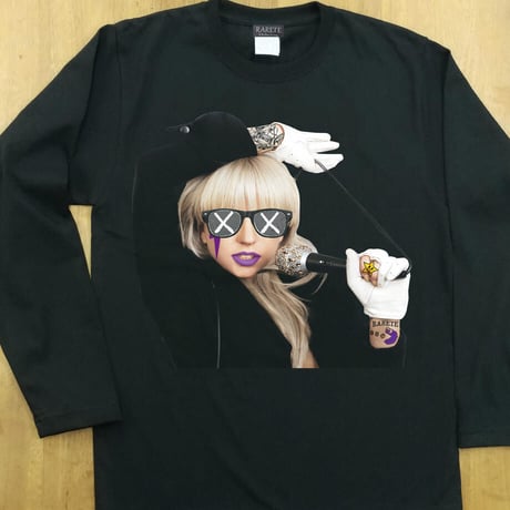 RARETE (ラルテ) GAGA Mic Tatoo ブラック 長袖Tシャツ