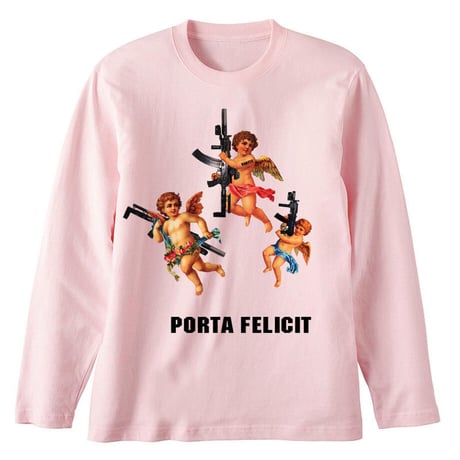 RARETE (ラルテ) 天使 gun ライトピンク 長袖Tシャツ