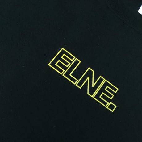 Eleven Nine / Tシャツ/yellow Rogo outline /ブラック