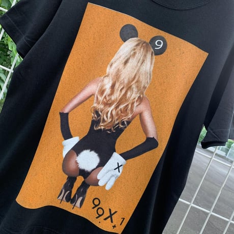 Eleven Nine / Tシャツ/ bunny / fuck /glove ブラック