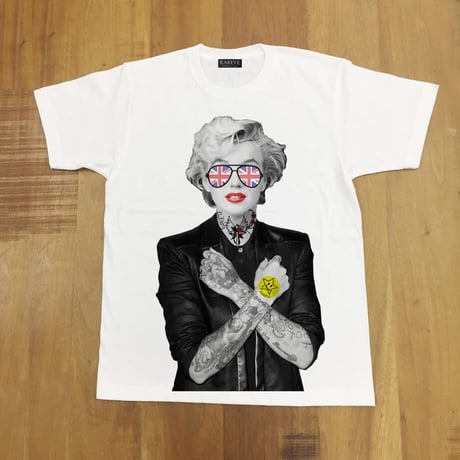 RRARETE (ラルテ) マリリンモンロー イギリス サングラス Tシャツ ホワイト 星柄 star
