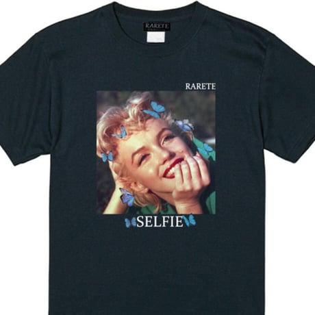 RARETE (ラルテ) Selfie 蝶々 マリリンモンロー Tシャツ ブラック