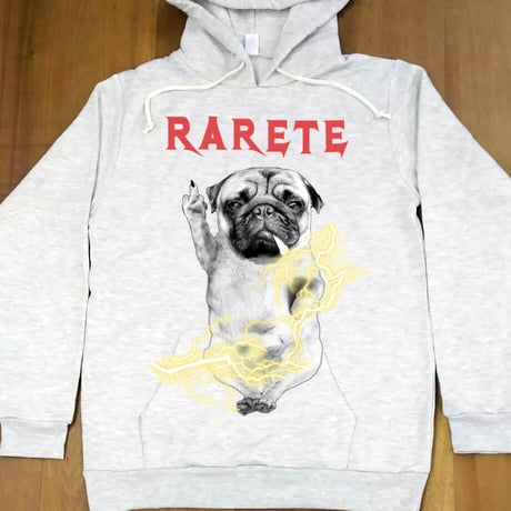 RARETE (ラルテ) DOG イナズマ 犬 Pag パグ ファックパーカー オートミール 星柄