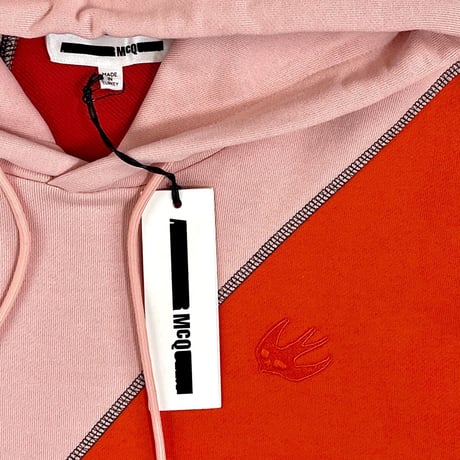 McQ Alexander McQueen アレキサンダーマックイーン スワロー レトロ カラー クレイジー アシンメトリー オーバーサイズ パーカー