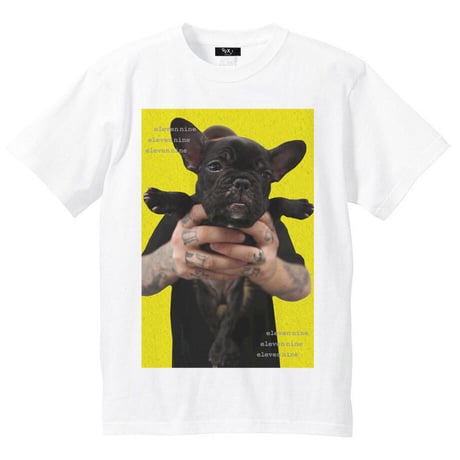 Eleven Nine / Tシャツ/Pug yellow/ホワイト