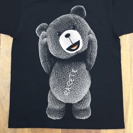 RARETE (ラルテ) テディベア　首とれた！ Tシャツ ブラック 星柄 star