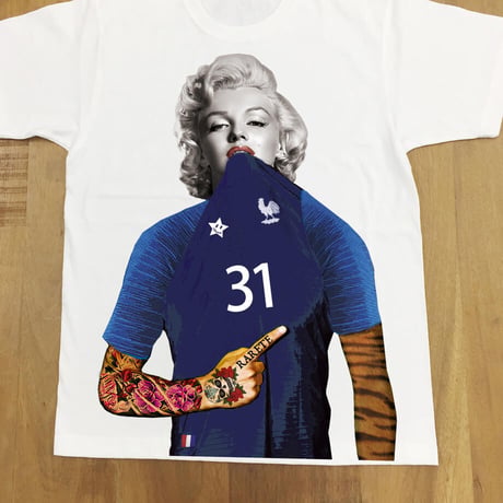 RARETE (ラルテ) マリリンモンロー トラ フランス Tシャツ ホワイト 星柄 star