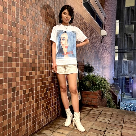 RARETE (ラルテ) blue hair GIRL Tシャツ ホワイト
