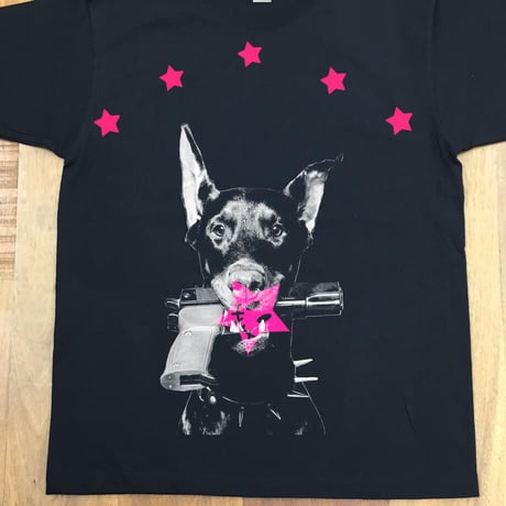 RARETE (ラルテ) ドーベルマン Tシャツ ブラック 星柄