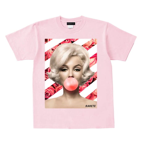 RARETE (ラルテ) マリリンモンロー バラ ガム Tシャツ ライトピンク
