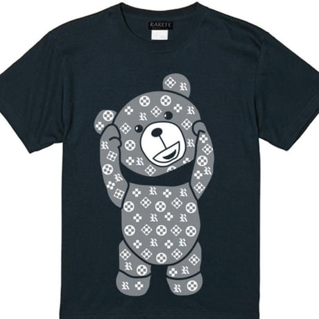 RARETE (ラルテ) 首取れた！ モノ (グレイ) Tシャツ ブラック