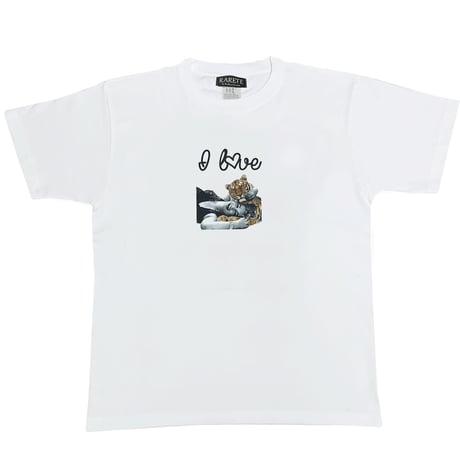 RARETE (ラルテ) マリリンモンロー ILOVE　tiger Tシャツ ホワイト