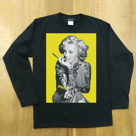 RARETE (ラルテ) マリリンモンロー Tatto イエローブラック 長袖Tシャツ