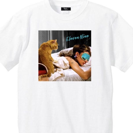 Eleven Nine / Tシャツ/ Hepburn Cat / ホワイト
