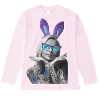 RARETE (ラルテ) バニー タトゥー サングラス ライトピンク 長袖Tシャツ