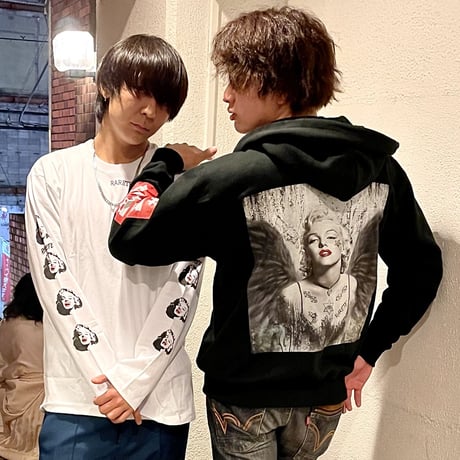 RARETE (ラルテ) マリリンモンロー シルエット ホワイト 長袖Tシャツ