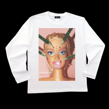 Eleven Nine / 長袖Tシャツ/ beauty doll /ホワイト