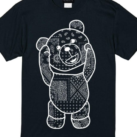 RARETE (ラルテ) テディベア バンダナ ブラック Tシャツ
