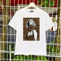 RARETE (ラルテ) マリリンモンロー バンダナ ヒョウ柄 Tシャツ  ホワイト