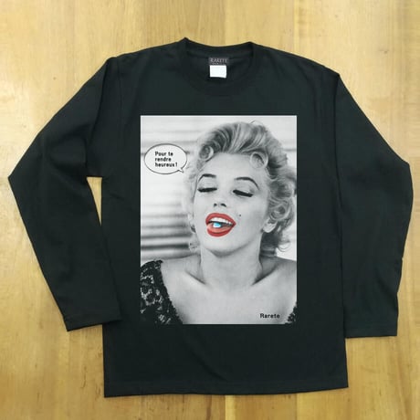 RARETE (ラルテ) マリリンモンロー Blue candy ブラック 長袖Tシャツ