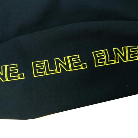 Eleven Nine / ZIPパーカー/yellow Rogo outline back /ブラック