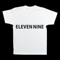Eleven Nine / Tシャツ/ long Rogo back /ホワイト