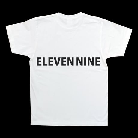 Eleven Nine / Tシャツ/ long Rogo back /ホワイト