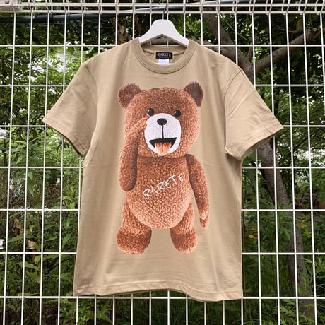 RARETE (ラルテ) テディベア あっかんベー！【茶色】 Tシャツ サンドカーキー