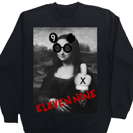Eleven Nine / トレーナー/ fuck / モナリザ /ブラック